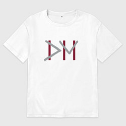 Футболка оверсайз мужская Depeche Mode - videos logo, цвет: белый