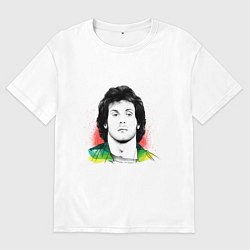 Мужская футболка оверсайз Stallone: Портрет Рэмбо