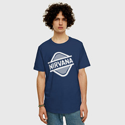 Футболка оверсайз мужская Nirvana rock, цвет: тёмно-синий — фото 2