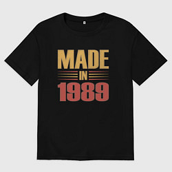 Мужская футболка оверсайз Сделано в 1989 сепия