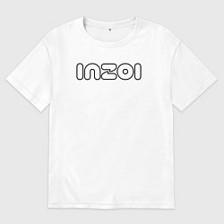 Мужская футболка оверсайз Inzoi белый логотип