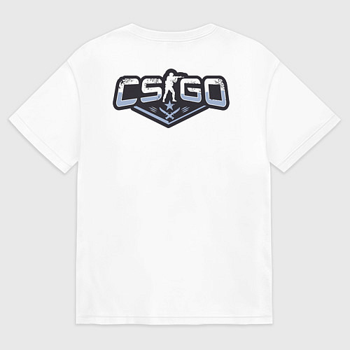 Мужская футболка оверсайз Counter-Strike плохой парень / Белый – фото 2