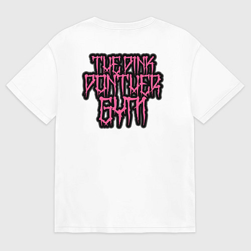 Мужская футболка оверсайз Розовая пантера gym / Белый – фото 2