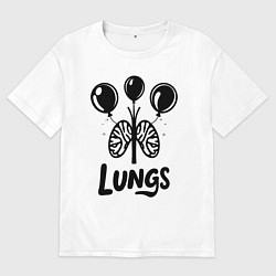 Футболка оверсайз мужская Легкие и воздушные шарики, цвет: белый