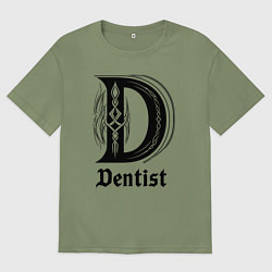 Футболка оверсайз мужская D - dentist, цвет: авокадо
