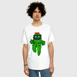 Футболка оверсайз мужская Tанцующий кактус из игры, цвет: белый — фото 2