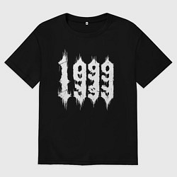 Футболка оверсайз мужская Готический стиль 1999 года, цвет: черный