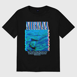 Футболка оверсайз мужская Nirvana pop, цвет: черный