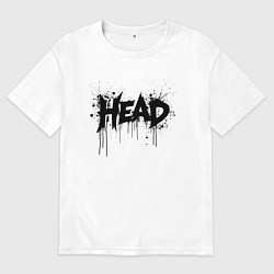 Футболка оверсайз мужская Руководитель в брызгах, цвет: белый