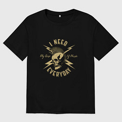 Мужская футболка оверсайз Моя доза рока