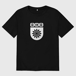 Футболка оверсайз мужская ФК Уфа - логотип, цвет: черный