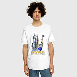 Футболка оверсайз мужская Heroes of might and magic 3 Tower, цвет: белый — фото 2