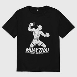 Мужская футболка оверсайз Муай Тай аниме