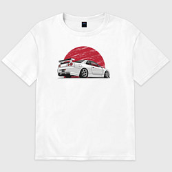 Футболка оверсайз мужская Nissan Skyline art, цвет: белый