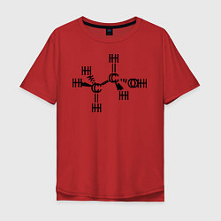 Мужская футболка оверсайз Химическая формула спирт