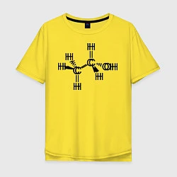 Мужская футболка оверсайз Химическая формула спирт