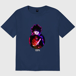 Футболка оверсайз мужская Anime Mob Psycho 100 Shigeo, цвет: тёмно-синий