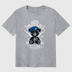 Мужская футболка оверсайз Медведь десантник ВДВ