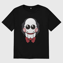 Футболка оверсайз мужская Весёлая пила, цвет: черный