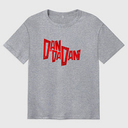 Футболка оверсайз мужская Dandadan - logotype, цвет: меланж