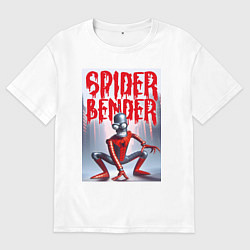 Футболка оверсайз мужская Spider Bender - ai art collab, цвет: белый