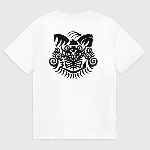 Мужская футболка оверсайз Тогамэ арт - Ветролом / Белый – фото 2