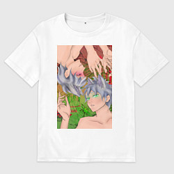 Мужская футболка оверсайз Кицуне близнецы