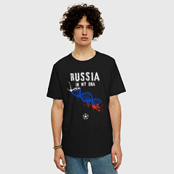 Футболка оверсайз мужская Россия в моей ДНК, цвет: черный — фото 2