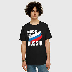 Футболка оверсайз мужская Made in Russia, цвет: черный — фото 2