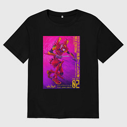 Мужская футболка оверсайз Евангелион 02 - Аска