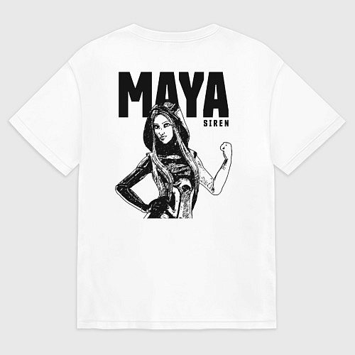 Мужская футболка оверсайз Borderlands maya / Белый – фото 2