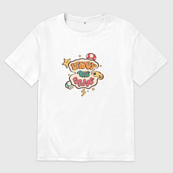 Футболка оверсайз мужская Насладись игрой, цвет: белый