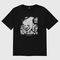 Футболка оверсайз мужская Pennywise look, цвет: черный