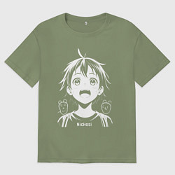 Мужская футболка оверсайз Ничоси аниме
