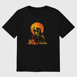 Футболка оверсайз мужская Уставший полый рыцарь, цвет: черный