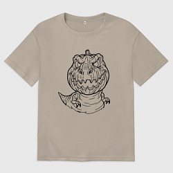 Футболка оверсайз мужская Лампозавр Джека, цвет: миндальный