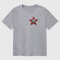 Футболка оверсайз мужская Значок героев, цвет: меланж