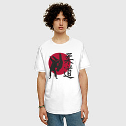 Футболка оверсайз мужская Бойцы дзюдо, цвет: белый — фото 2