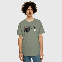 Футболка оверсайз мужская Я твой отец, цвет: авокадо — фото 2