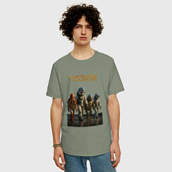 Футболка оверсайз мужская Стражи морской галактики, цвет: авокадо — фото 2