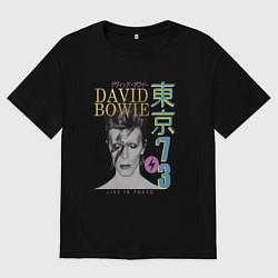 Футболка оверсайз мужская David Bowie - Live in Tokyo 73, цвет: черный