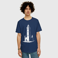Футболка оверсайз мужская Страж веков, цвет: тёмно-синий — фото 2