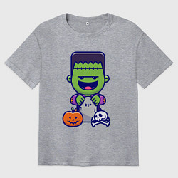 Мужская футболка оверсайз Забавный Франкенштейн