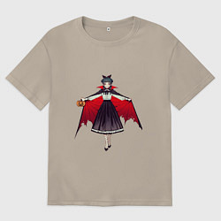 Футболка оверсайз мужская МаоМао на Хэллоуин - Монолог Фармацевта, цвет: миндальный