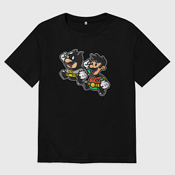 Футболка оверсайз мужская Mario Batman, цвет: черный