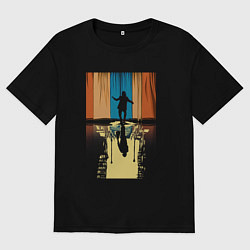 Футболка оверсайз мужская Танцующий Джокер, цвет: черный