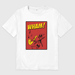 Футболка оверсайз мужская Jazz Deadppol, цвет: белый