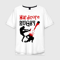 Футболка оверсайз мужская Hardcore Rugby, цвет: белый