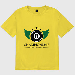 Футболка оверсайз мужская Billiards (8 ball league), цвет: желтый