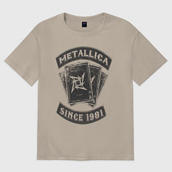 Футболка оверсайз мужская Metallica: since 1981, цвет: миндальный